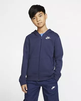 Buy Nike Club Full-Zip Hoodie (Blue) - Age 10-11 (Medium) - New ~ BV3699 410 • 25£