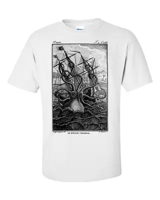 Buy Kraken Le Poulpe Colossal Giant Octopus Pierre Dénys De Montfort T-Shirt • 12.95£