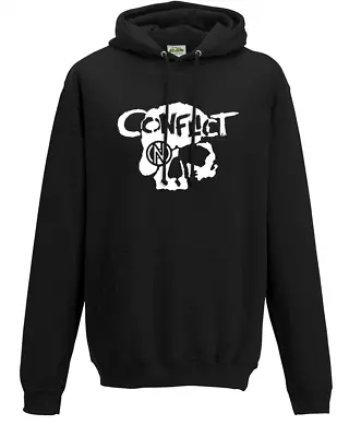 Buy Conflict Skull Eye Logo- Ska, Punk Rock, Anarchy Rebel Hoodie, Hoody, Sweatshirt • 23.99£