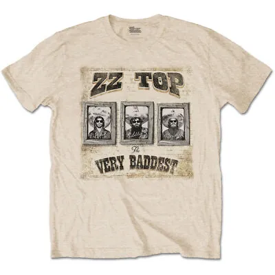Buy ZZ TOP  - Unisex T- Shirt - Very Baddest -  Sand  Cotton  • 16.99£