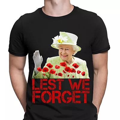 Buy Lest We Forget Queen Elizabeth II Anniversary Remembrance Day Mens T-Shirts#UJG2 • 14.99£
