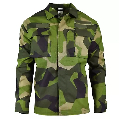 Buy Original Swedish Army M90 Jacket Splinter Camouflage Field Combat Shirt NEW • 46.14£