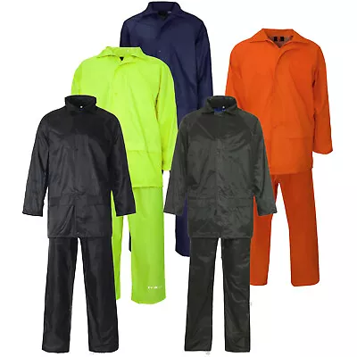 Buy Adults Waterproof Suit Jacket & Trousers Packaway Rain Set Womens Mens Ladies • 15.49£