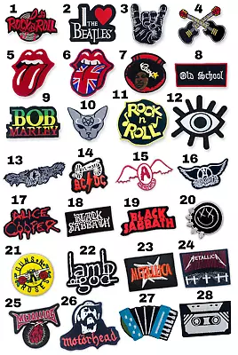 Buy Rock Music Punk Vintage Bands Collection Badges Iron Or Sew On Embroidered Patch • 2.99£