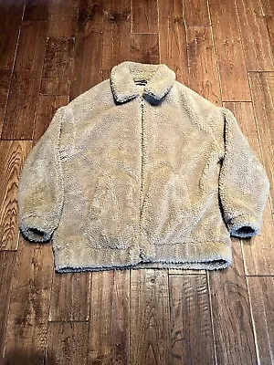 Buy Urban Outfitters Borg Teddy Fleece Zip Up Jacket - Size XL - P2P 24”  • 18£