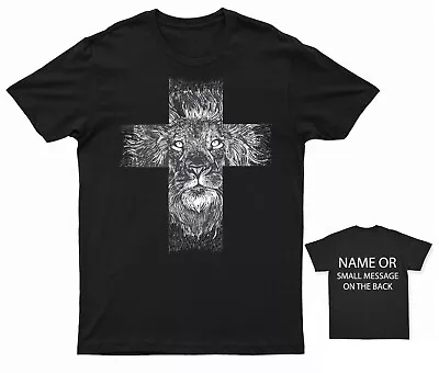 Buy Lion Cross T-shirt Spiritual And Majestic Tee • 14.95£