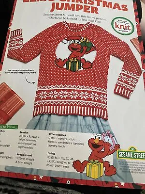 Buy KNITTING PATTERN For Elmo Christmas Jumper Dress Size 6-36. Sesame Street • 1.50£