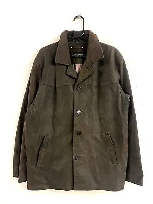 Buy Vintage 90s Y2K Dark Brown Genuine Leather Jacket Blazer Coat Men's Size XL • 24.99£