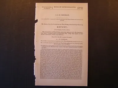 Buy Government Report 1876 Aaron L.H. Crenshaw Of MO Civil War Claims 55 Mules  • 17.84£