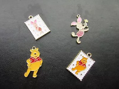 Buy Winnie The Pooh Piglet Charms Pendants Enamel Metal Jewellery Making • 3.99£