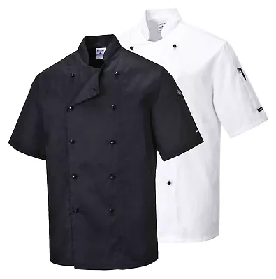 Buy PORTWEST Kent Chefs Jacket Food Industry Catering Cook Restaurant Kitchen C734 • 15.59£