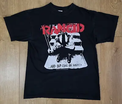 Buy RARE Rancid And Out Come The Wolves 2005 Punk Rock Band T Shirt M Black M L XL • 42£