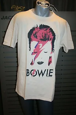 Buy Amplified T-Shirt David Bowie   Aladdin Sane   Bone White New • 28.20£