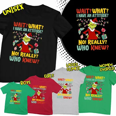 Buy Funny Elf Santa Claus Grinch Tree Xmas Gift Family Christmas T Shirt #MC481 • 6.99£