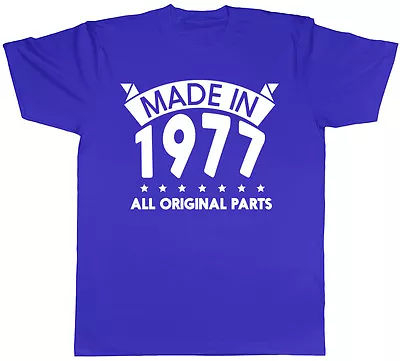 Buy Made In 1977 All Original Parts Birthday Mens Short Sleeve T-Shirt • 8.99£