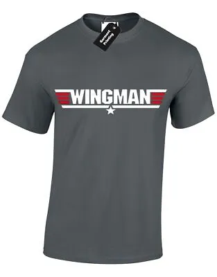 Buy Wingman Mens T Shirt Aviation Movie Parody Iceman Pilot Present Drone Stag Tee • 7.99£