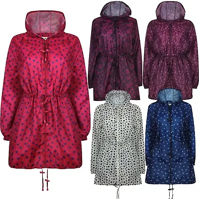 Buy Ladies Womens Printed Kagoul Mac Rain Coat Lightweight Jacket Top Big Sizes • 12.41£