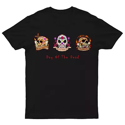 Buy Day Of The Dead Mexican T-Shirt Sugar Skull Dia De Los Muertos Gothic #V#DD299 • 11.99£