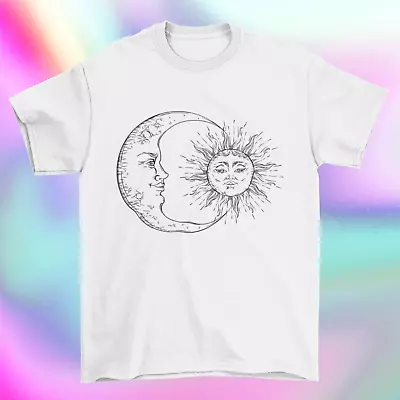Buy Sun And Moon T Shirt / Retro Sun Moon %100 Premium Cotton • 12.95£