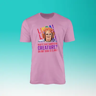 Buy Linda La Hughes Gorgeous Creature T-Shirt - Gimme Gimme Gimme TV Show Quote Gift • 8.99£