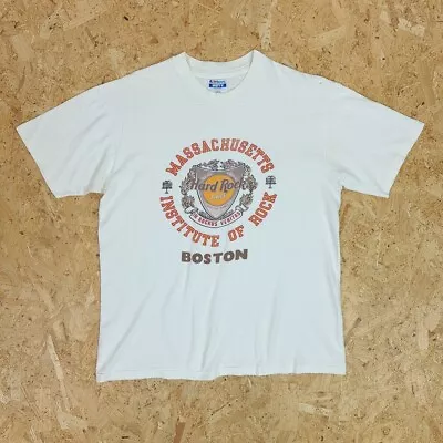 Buy Vintage Mens HARD ROCK CAFE Boston T-Shirt | Rock MASSACHUSETTS | Large White • 24.99£