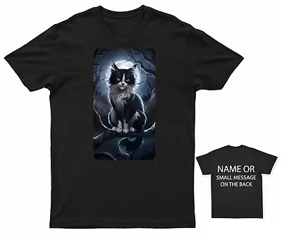 Buy Moonlit Majesty Black Cat T-Shirt | Witchy Black And White Cat Tee | Mystical • 13.95£
