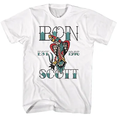 Buy ACDC Bon Scott Bird Tatoo Est 1946 Men's T Shirt Rock Music Concert Merch • 48.64£