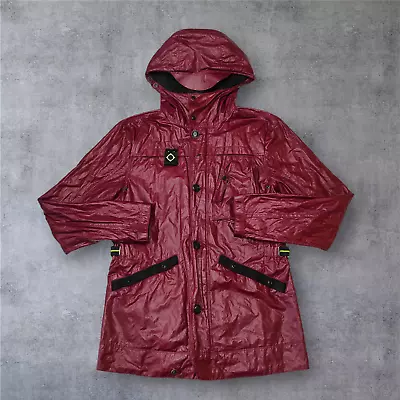 Buy MA.Strum METAL MEMORY PARKA Jacket Coat Full Zip Mens Medium Red Casual Mod • 129.99£