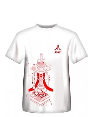 Buy Atari T-shirt White With Red Atari Controller Brand New And Sealed Size Small S • 16.99£