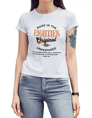 Buy 80s Birthday Women's T-Shirt Born In The 80's Birth Day T Shirt Gift Eighties • 7.99£