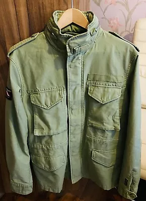 Buy Superdry Vintage M65 Military Jacket  - Size Small - Colour Green • 65£