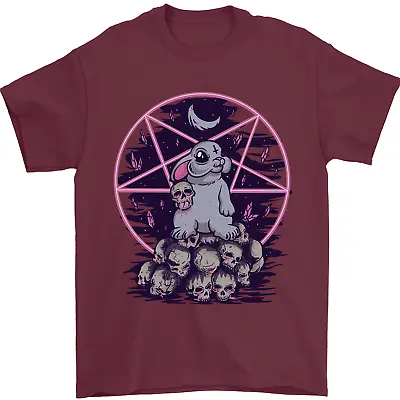 Buy Demonic Satanic Rabbit With Skulls Mens T-Shirt 100% Cotton • 10.48£