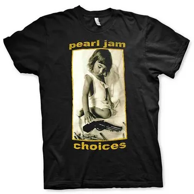 Buy Officially Licensed Pearl Jam Choices Mens Black T Shirt Pearl Jam Classic Tee • 15.50£