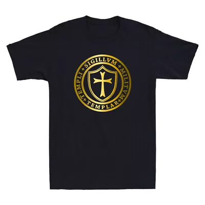 Buy Knights Templar Cross, Seal Of Soldiers Logo Novelty Men's Short Sleeve T-Shirt • 12.99£