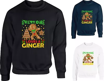 Buy Everyone Loves A Ginger Merry Christmas Jumper Santa Ginger Bread Man Xmas Top • 19.99£