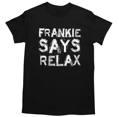 Buy Frankie Says Relax Distressed Logo Men T-Shirt Christmas Retro Fancy Dress 80s • 12.69£