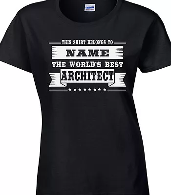 Buy Architect Ladies Personalised T-Shirt Architecture Architectural Engineer Gift • 11.95£