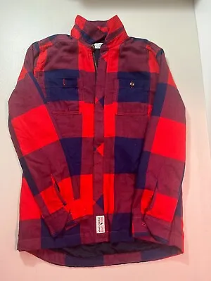 Buy Abercrombie Jacket Kids Size 11/12 Red And Black Plaid Lined Full Zip • 7.89£