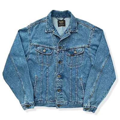 Buy Vintage 90s LEE RIDERS Jacket Mens Size L Blue Denim Sanforized • 39.95£