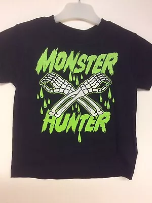 Buy Sourpuss Monster Hunter Boys Tee, Horror, Alternative, Skeleton, Rock, Age 12mth • 7.99£