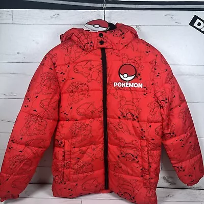 Buy Pokemon Red Fleece Lined Padded Coat, Age 11-12 Years • 34.99£
