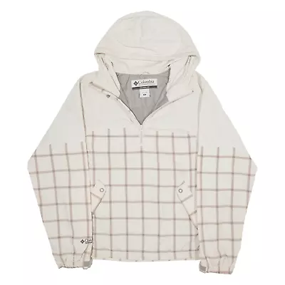 Buy COLUMBIA Mens Pullover Jacket Grey Hooded Check M • 20.99£