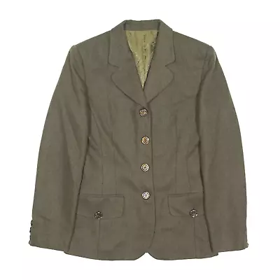 Buy UNIT Blazer Jacket Green Wool Chevron Womens S • 28.99£