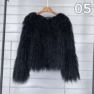 Buy Hot Women Shaggy Faux Fur Coat Winter Warm Jacket Fluffy Cardigan Overcoat  • 33.59£