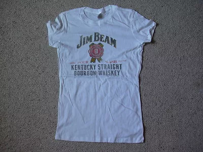 Buy Jim Beam Distressed Logo Skinny T Shirt New Official Kentucky Bourbon Whiskey • 9.99£