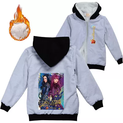 Buy Descendants Kids Hooded Fleece Zip Jacke Boys Girls Warm Sweatshirt Age 4-12 Yrs • 15.96£