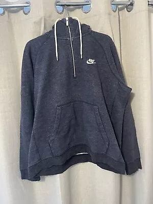 Buy Nike French Terry Pullover Half Zip Hooded Sweatshirt Men's Size Large • 12.99£