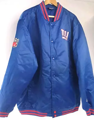 Buy REEBOK New York Giants Blue Bomber Jacket NFL American Football Size XL • 49£