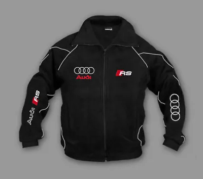 Buy New Audi RS Racing Fleece Jacket, Outdoor Coat Fan Soft Shell Embroidery Apparel • 47.88£