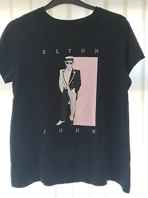 Buy ELTON JOHN -  Official Licensed Unisex T- Shirt Tux Photo  Black  Cotton Medium • 10£